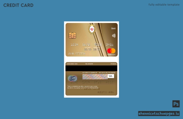 Iran Melli Bank Mastercard Gold Beispielvorschau